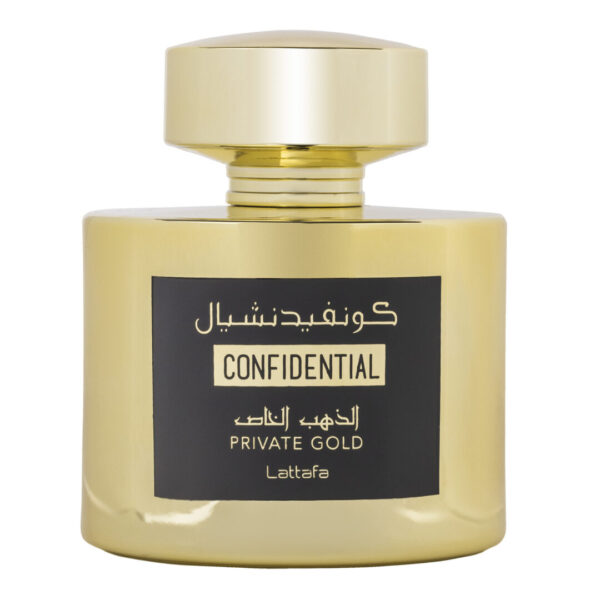 (plu00063) - Parfum Arăbesc Confidential Private Gold, Lattafa, Unisex, Apă De Parfum - 100ml