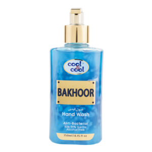(plu01312) - HAND WASH BAKHOOR - 250ml, Cool & Cool, anti-bacterial kills 99% Germs Alcohol Free