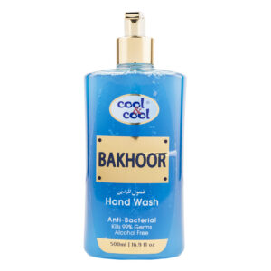 (plu01317) - HAND WASH BAKHOOR - 500ml, Cool & Cool, anti-bacterial kills 99% Germs Alcohol Free